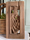 Antique 1800's Chinese Wood Temple Carving With Bird