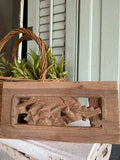 Antique 1800's Chinese Wood Temple Carving With Bird