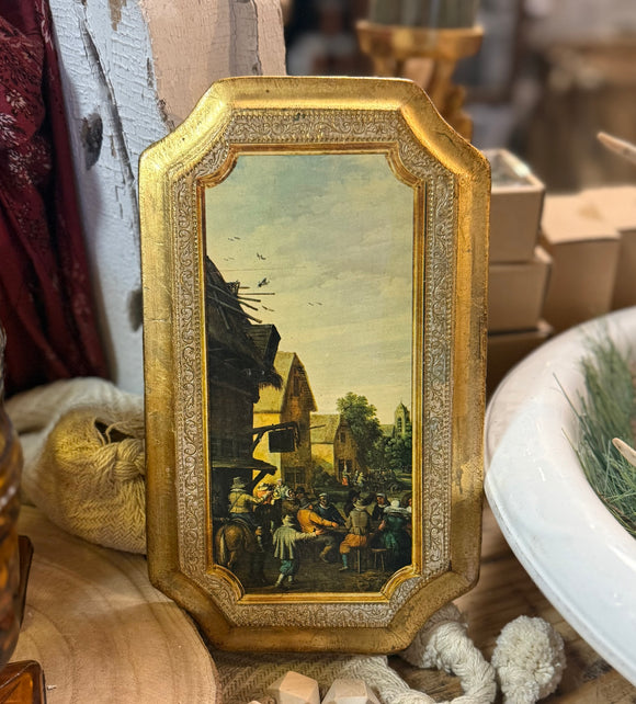 Vintage Italian Wood Art