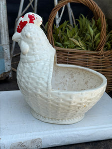 Vintage Hen Planter