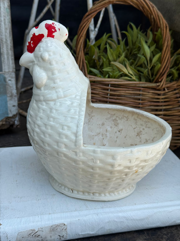 Vintage Hen Planter