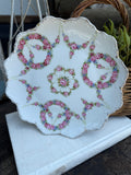 Antique Malmaison Scalloped Floral Plate
