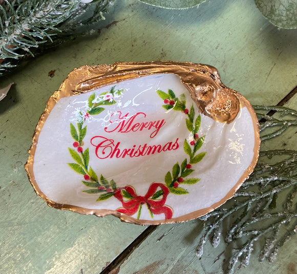 Merry Christmas Tennessee River Mussel Shell