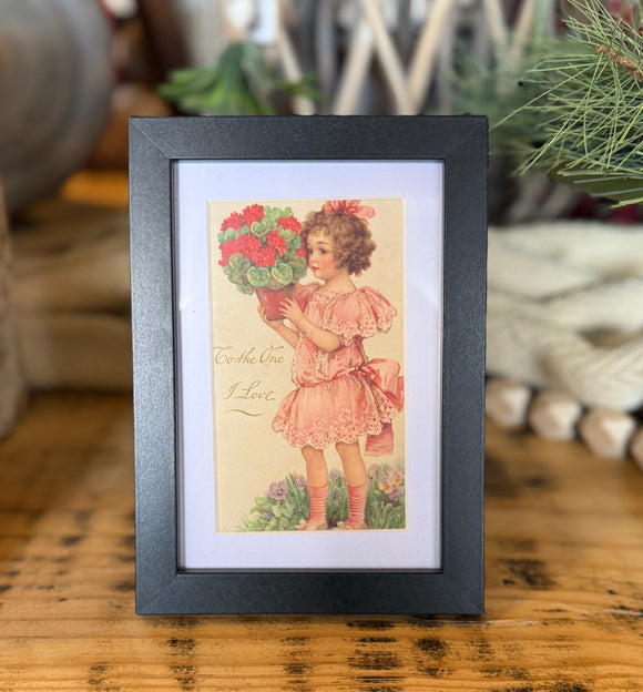 Framed Vintage Valentine's Day Postcard