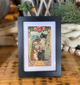 Framed Vintage Valentine's Day Postcard