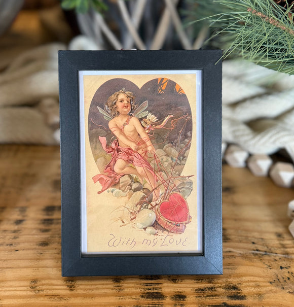 Framed Vintage Valentine's Day Postcard