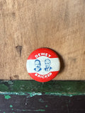 Vintage 1944 DEWEY BRICKER Presidential Pin