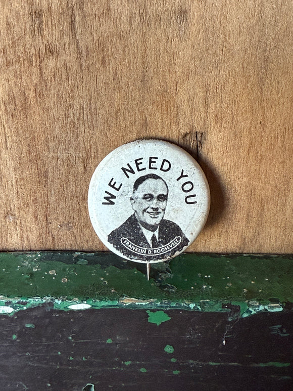 Vintage 1932 FRANKLIN ROOSEVELT Presidential Pin