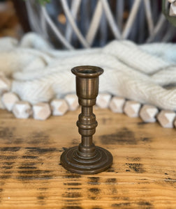 Small Vintage Solid Brass Candlestick