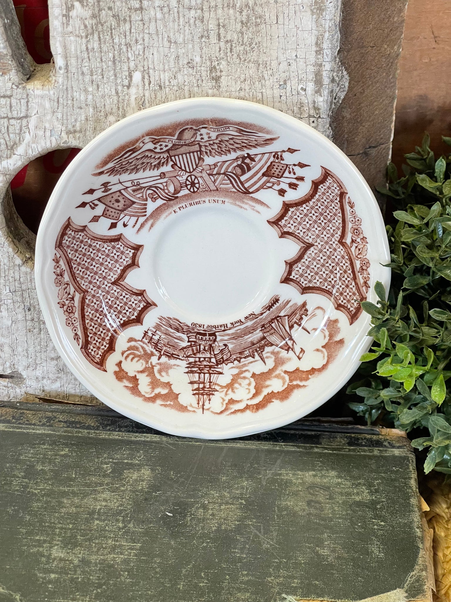 Vintage Fair Winds Saucer Alfred Meakin Staffordshire, England Vintage Fair Winds Saucer Alfred Meakin Staffordshire, England