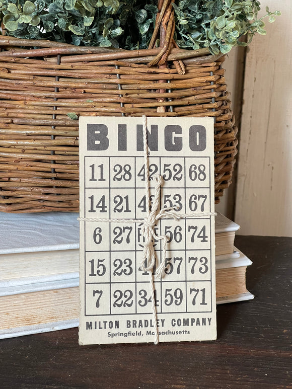 Stack of Four Bingo Cards