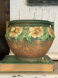 Vintage Roseville Planter With Floral Detail
