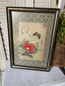 Vintage Framed Silk