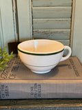 Vintage Green Stripe Walker China Restaurant Ware Tea Cup