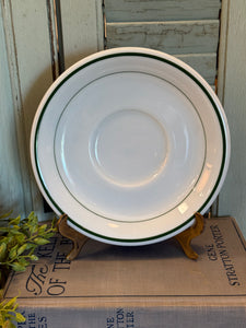 Vintage Green Stripe Shenango China Restaurant Ware Saucer