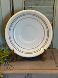 Vintage Green Stripe Shenango China Restaurant Ware Saucer