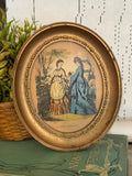 Vintage La Mode Illustree In Plastic Oval Frame. Made in USA