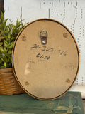 Vintage La Mode Illustree In Plastic Oval Frame. Made in USA