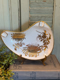 Vintage Ashtray with Gold Floral Detail