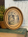 Vintage La Mode Illustree In Plastic Oval Frame. Made in USA