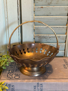 Vintage Brass Basket