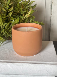 Santal + Tobacco 9oz Soy Candle in Terracotta Pottery
