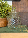 Vintage Cut Glass Honey Jar