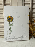 Original D. Vaughn Sunflower Handmade Card