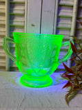 Vintage Uranium Glass Sugar