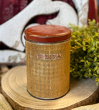 Cedarwood+ Honey Soy Candle in Vintage Farina Canister