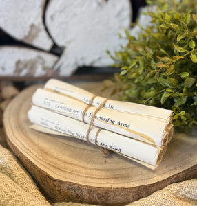 Bundle of Vintage Hymnal Scrolls