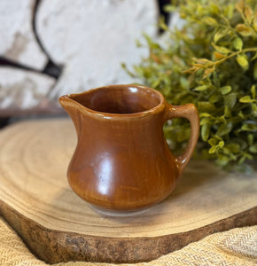 Vintage Hall USA Brown Pottery Pitcher