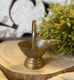 Vintage Mini Brass Coal Bucket