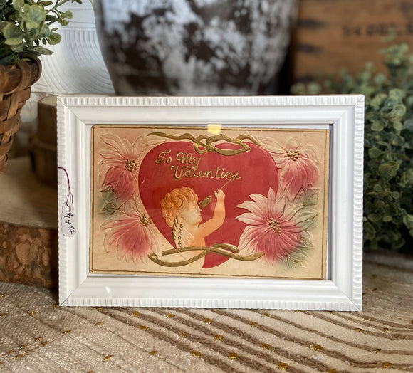 Framed Vintage Valentine's Day Postcard