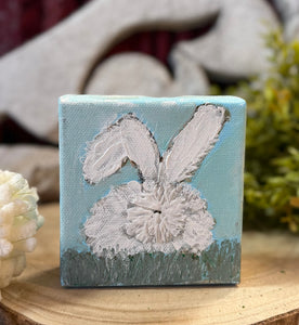 D. Vaughn 4" Bunny Bottom Canvas Art