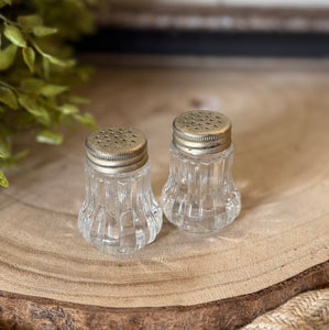 Vintage Glass Salt & Pepper Shaker Set