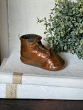 Vintage Baby Shoe Dipped in Copper