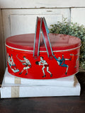 1940s Sport Themed Lunch Pail by Ohio Art