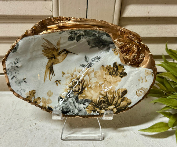 Vintage Hummingbird Tennessee River Mussel Shell