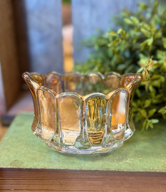 Vintage Art Deco Crystal Sugar Bowl