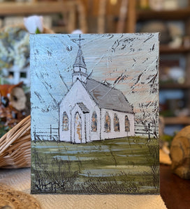 Jill Harper 8" x 10" Church Canvas Art