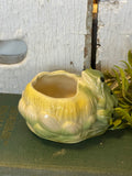 Vintage Pottery Frog Planter/ Sponge Holder