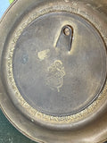 Vintage Round Brass Stamped Silhouette of Hayon Made in England AS IS