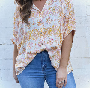 Tangerine Burst Buttondown