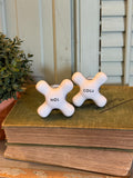 Vintage Hot and Cold  Ceramic and Metal Faucet Handles