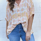 Tangerine Burst Buttondown