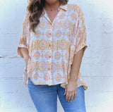 Tangerine Burst Buttondown