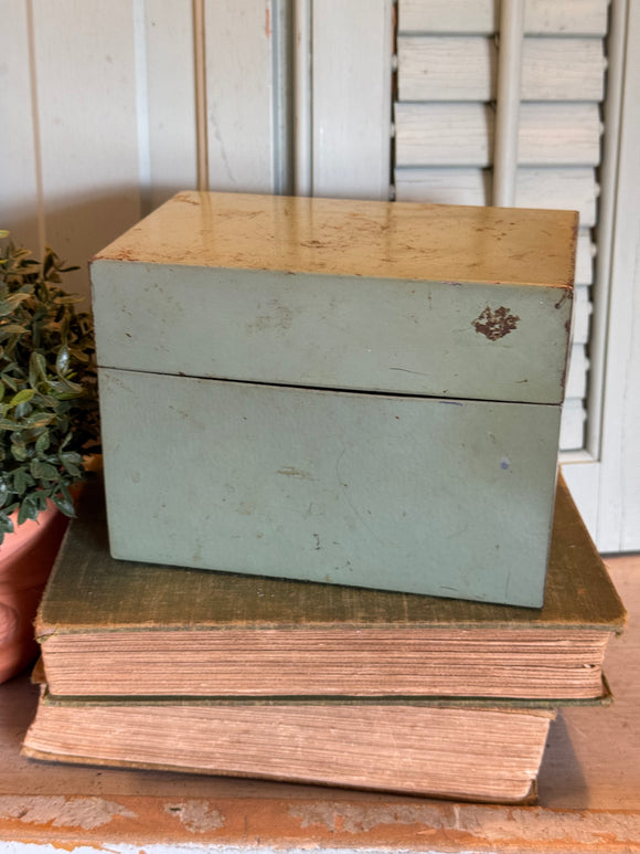 Vintage Metal Recipes Box