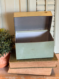 Vintage Metal Recipes Box