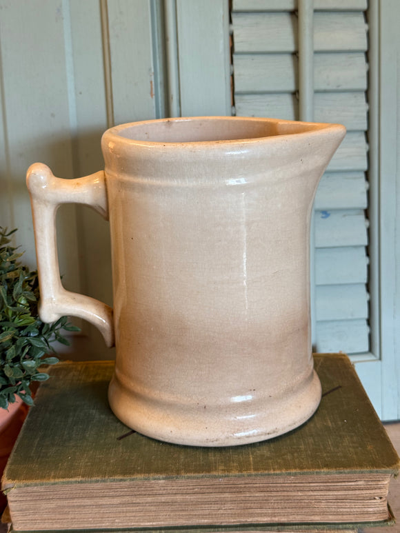 Antique Ironstone Pitcher with Staining